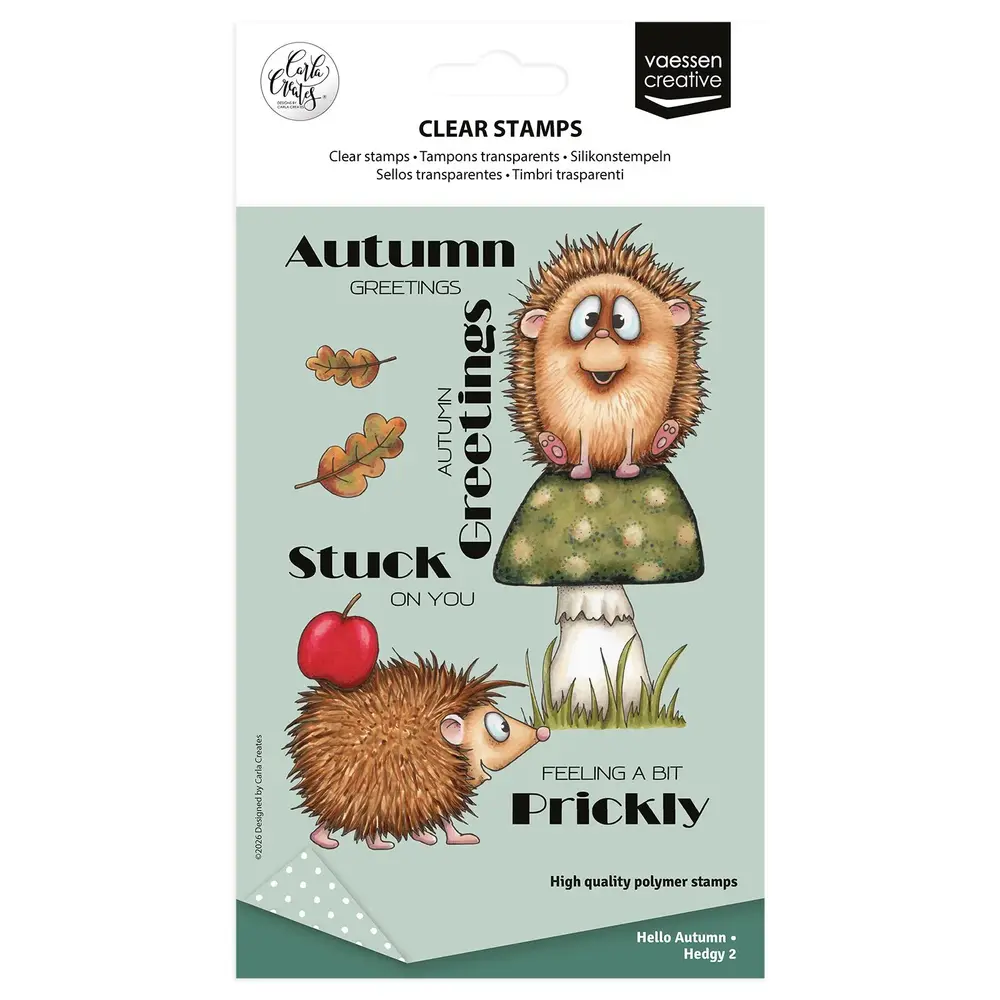 Vaessen Creative Hello Autunm A6 Clear Stamps Hedgy 2 by Carla Creates (CAR0503) Vaessen Creative Hello Autunm A6 Clear Stamps Hedgy 2 by Carla Creates (CAR0503)