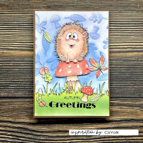 Vaessen Creative Hello Autunm A6 Clear Stamps Hedgy 2 by Carla Creates (CAR0503) Vaessen Creative Hello Autunm A6 Clear Stamps Hedgy 2 by Carla Creates (CAR0503)