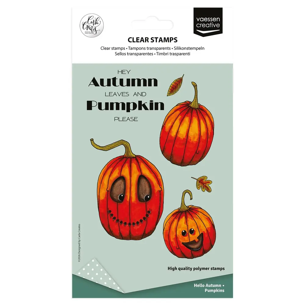 Vaessen Creative Hello Autunm A6 Clear Stamps Pumpkins by Carla Creates (CAR0505)