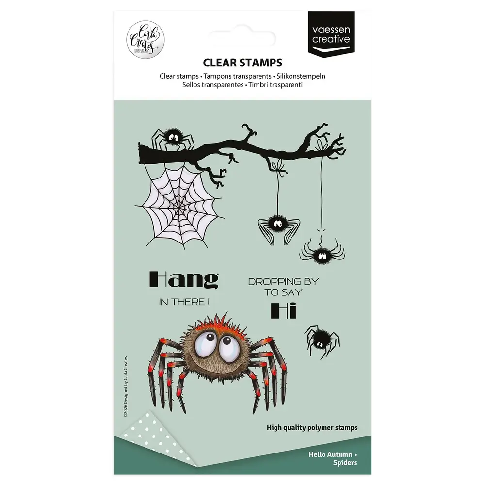 Vaessen Creative Hello Autunm A6 Clear Stamps Spiders by Carla Creates (CAR0506) Vaessen Creative Hello Autunm A6 Clear Stamps Spiders by Carla Creates (CAR0506)