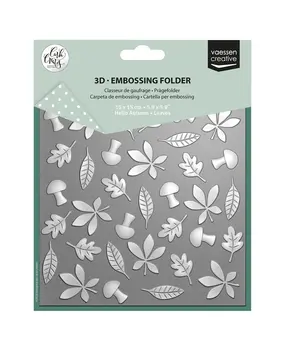 Vaessen Creative Hello Autumn 6x6 Inch Embossing Folder Leaves by Carla Creates (CAR0509) Vaessen Creative Hello Autumn 6x6 Inch Embossing Folder Leaves by Carla Creates (CAR0509)