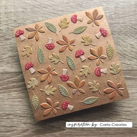 Vaessen Creative Hello Autumn 6x6 Inch Embossing Folder Leaves by Carla Creates (CAR0509) Vaessen Creative Hello Autumn 6x6 Inch Embossing Folder Leaves by Carla Creates (CAR0509)
