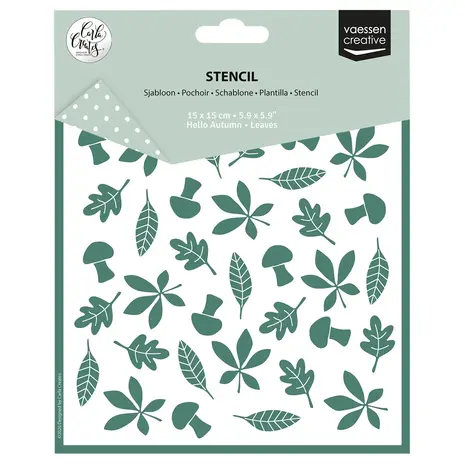 Vaessen Creative Hello Autumn 6x6 Inch Stencil Leaves by Carla Creates (CAR0510) Vaessen Creative Hello Autumn 6x6 Inch Stencil Leaves by Carla Creates (CAR0510)