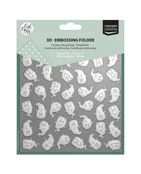 Vaessen Creative Hello Autumn 6x6 Inch Embossing Folder Ghosts by Carla Creates (CAR0511)