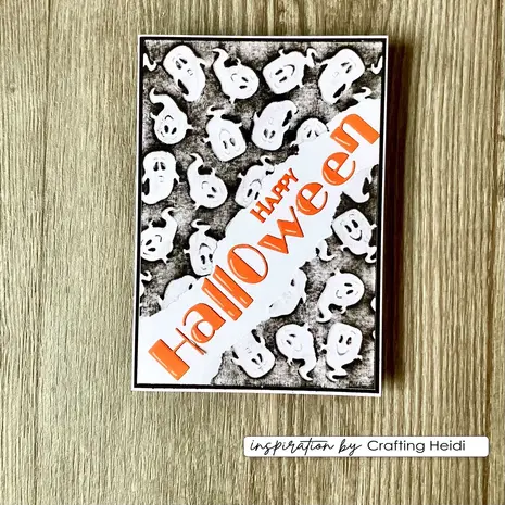 Vaessen Creative Hello Autumn 6x6 Inch Embossing Folder Ghosts by Carla Creates (CAR0511)