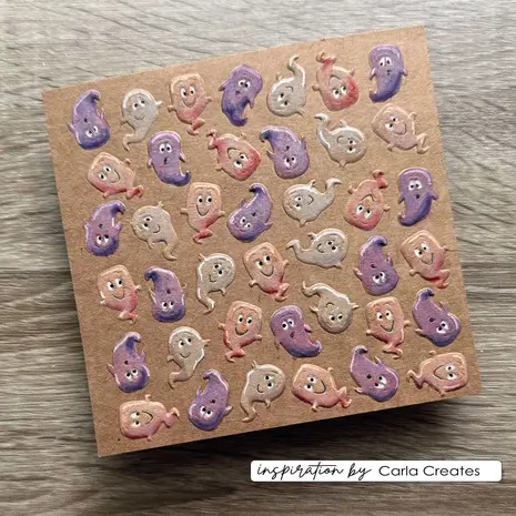Vaessen Creative Hello Autumn 6x6 Inch Stencil Ghosts by Carla Creates (CAR0512)