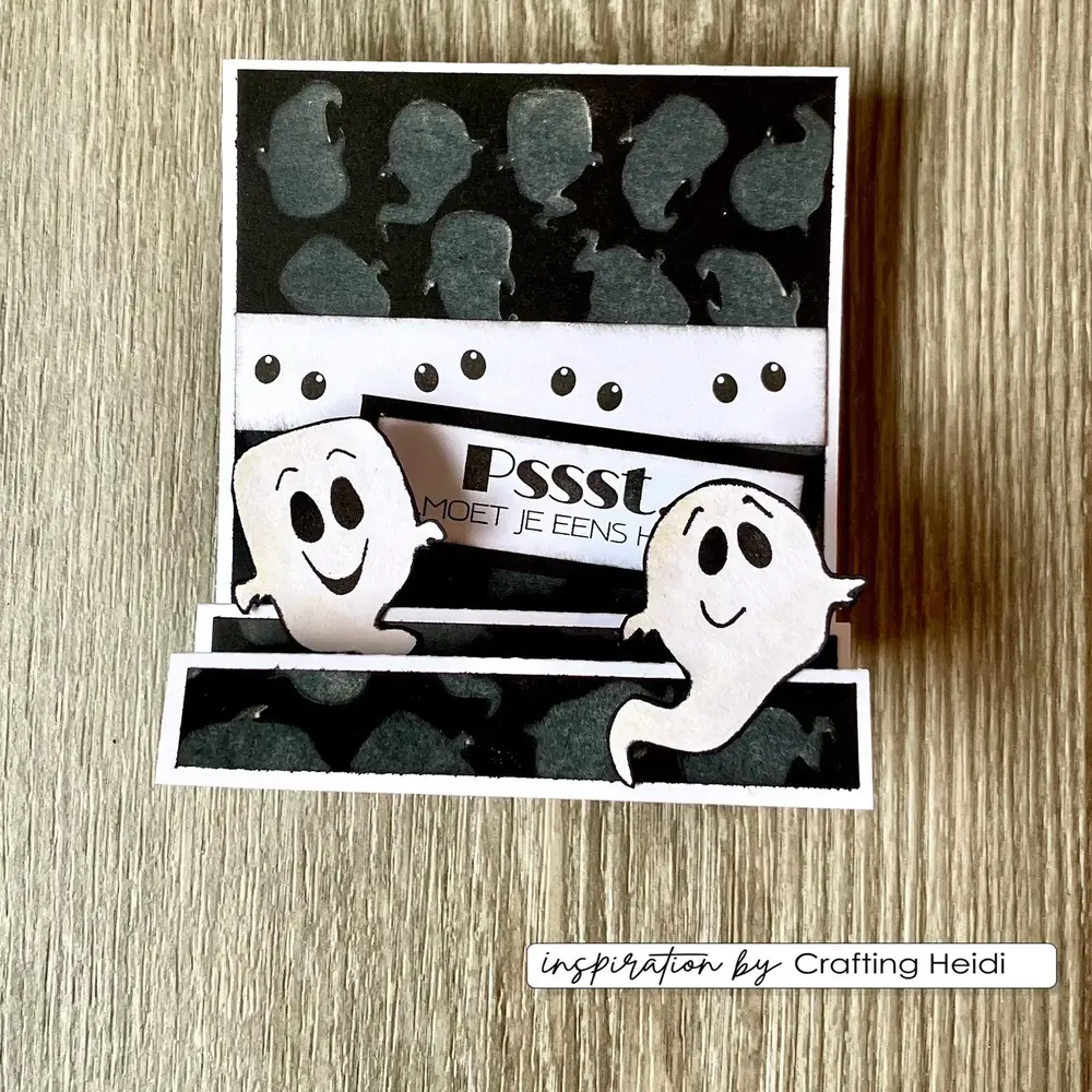 Vaessen Creative Hello Autumn 6x6 Inch Stencil Ghosts by Carla Creates (CAR0512)