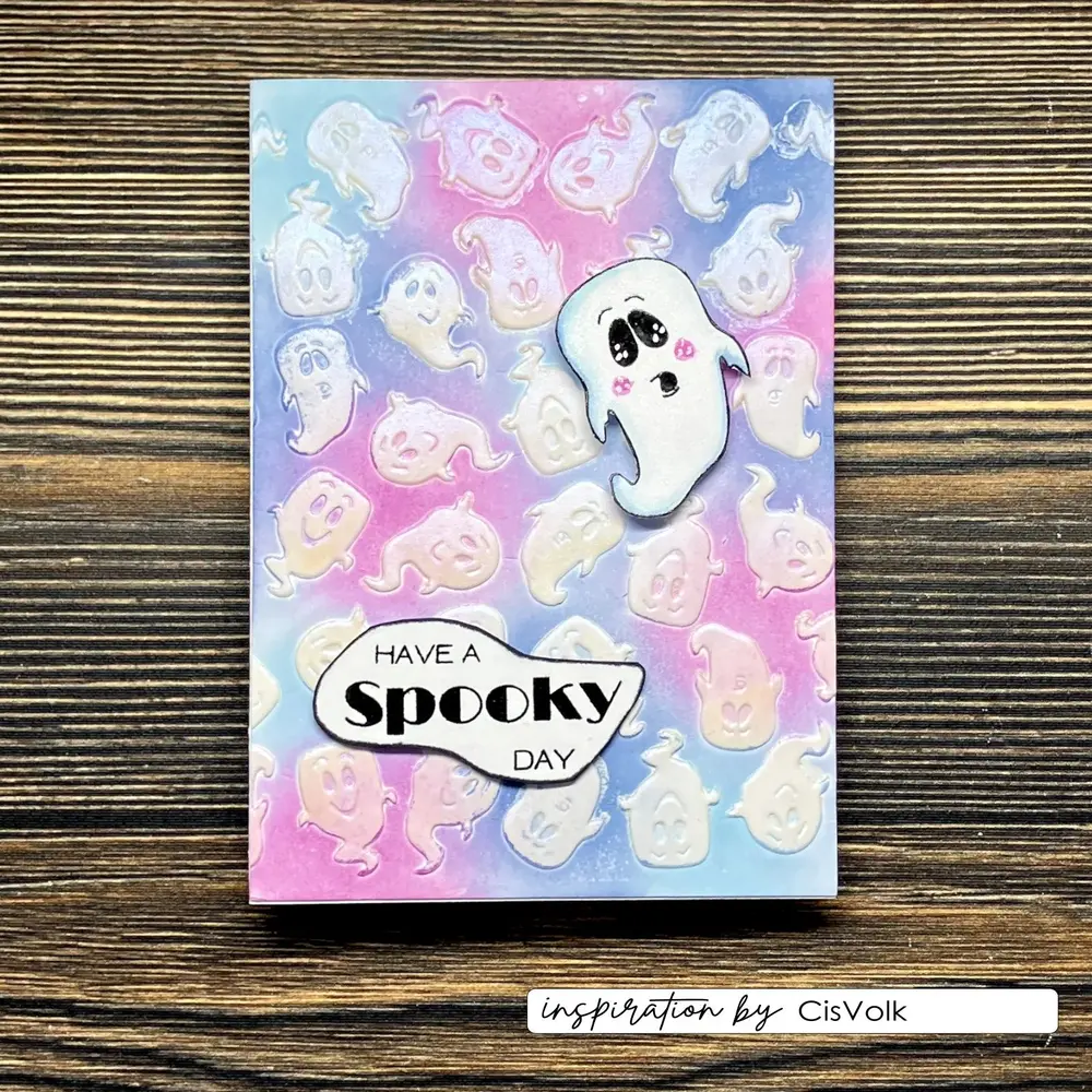 Vaessen Creative Hello Autumn 6x6 Inch Stencil Ghosts by Carla Creates (CAR0512)
