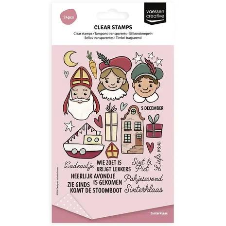 Vaessen Creative Sinterklaas A6 Clear Stamp Set Sinterklaas (3625-0401)
