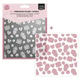 Vaessen Creative Sinterklaas 3D Embossing Folder + Stencil Strooigoed (3625-0403)