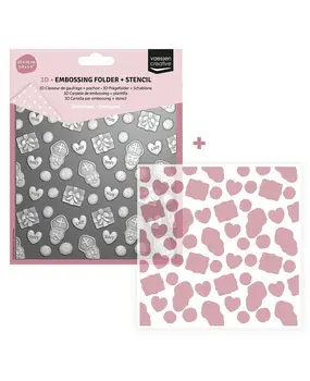 Vaessen Creative Sinterklaas 3D Embossing Folder + Stencil Strooigoed (3625-0403) Vaessen Creative Sinterklaas 3D Embossing Folder + Stencil Strooigoed (3625-0403)