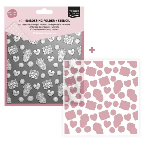 Vaessen Creative Sinterklaas 3D Embossing Folder + Stencil Strooigoed (3625-0403) Vaessen Creative Sinterklaas 3D Embossing Folder + Stencil Strooigoed (3625-0403)