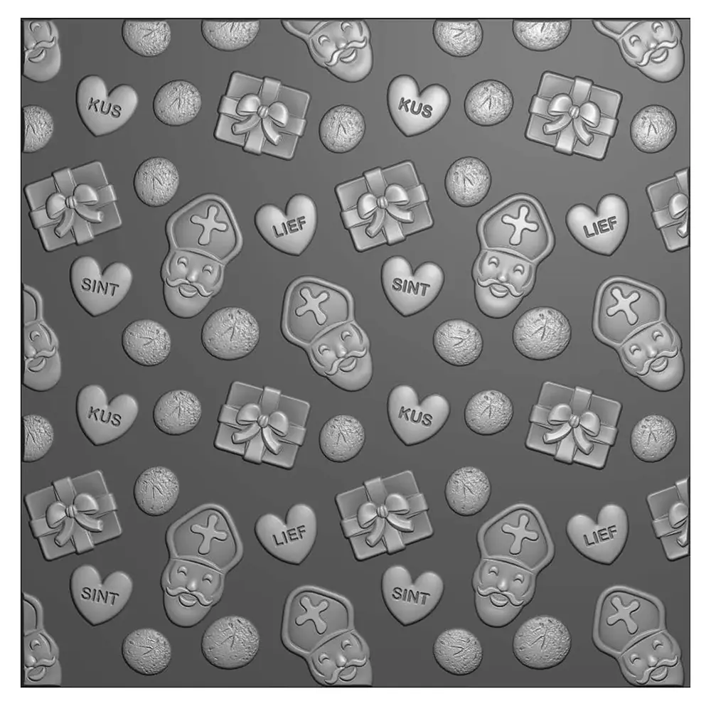 Vaessen Creative Sinterklaas 3D Embossing Folder + Stencil Strooigoed (3625-0403) Vaessen Creative Sinterklaas 3D Embossing Folder + Stencil Strooigoed (3625-0403)