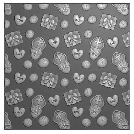 Vaessen Creative Sinterklaas 3D Embossing Folder + Stencil Strooigoed (3625-0403) Vaessen Creative Sinterklaas 3D Embossing Folder + Stencil Strooigoed (3625-0403)
