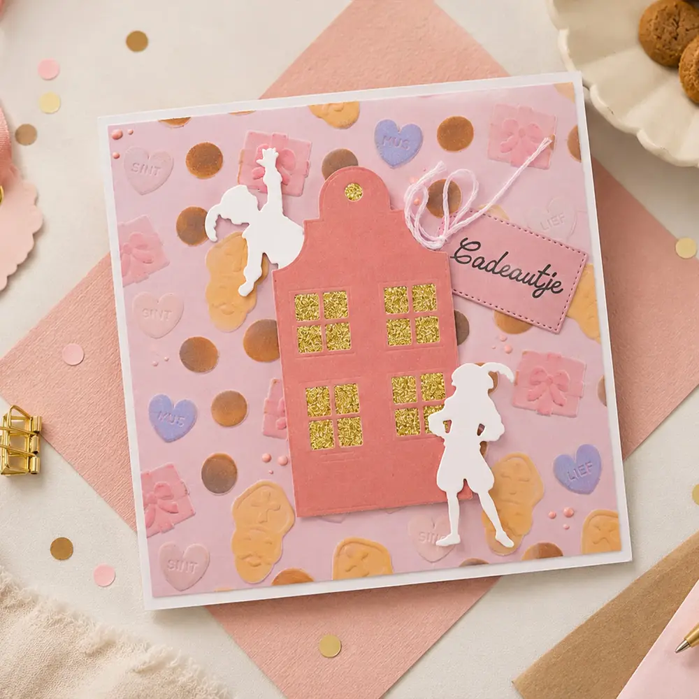 Vaessen Creative Sinterklaas 3D Embossing Folder + Stencil Strooigoed (3625-0403) Vaessen Creative Sinterklaas 3D Embossing Folder + Stencil Strooigoed (3625-0403)