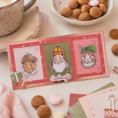 Vaessen Creative Sinterklaas Slimline Snij- en Embossingmallen Surprise Kaart (3625-0404) Vaessen Creative Sinterklaas Slimline Snij- en Embossingmallen Surprise Kaart (3625-0404)