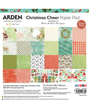 Arden Creative Studio Christmas Cheer 12x12 Inch Paper Pad (ACSPP0026) Arden Creative Studio Christmas Cheer 12x12 Inch Paper Pad (ACSPP0026)