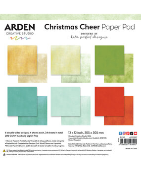 Arden Creative Studio Christmas Cheer Solids 12x12 Inch Paper Pad (ACSPP0027) Arden Creative Studio Christmas Cheer Solids 12x12 Inch Paper Pad (ACSPP0027)
