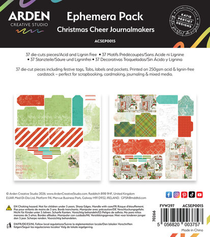 Arden Creative Studio Christmas Cheer Ephemera Pack Journalmakers (ACSEP0015) Arden Creative Studio Christmas Cheer Ephemera Pack Journalmakers (ACSEP0015)
