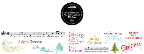 Arden Creative Studio Christmas Cheer Sentiment Kiss-Cut PET Tape (ACSCT0008) Arden Creative Studio Christmas Cheer Sentiment Kiss-Cut PET Tape (ACSCT0008)