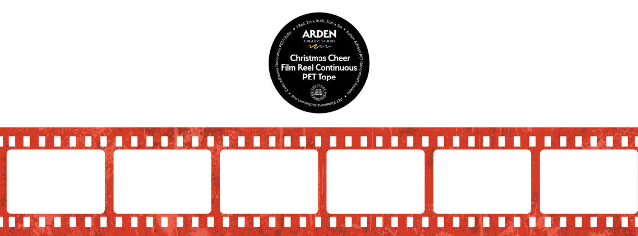 Arden Creative Studio Christmas Cheer Film Reel Continuous Kiss-Cut PET Tape (ACSCT0009) Arden Creative Studio Christmas Cheer Film Reel Continuous Kiss-Cut PET Tape (ACSCT0009)