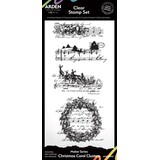 Arden Creative Studio Christmas Cheer Christmas Carol Clusters 4x8 Inch Clear Stamp Set (ACSCD0032)