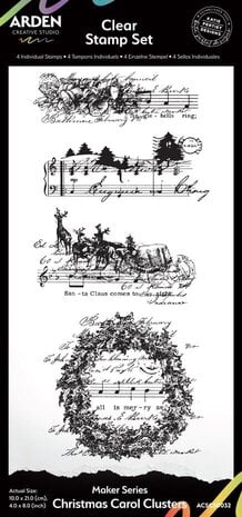 Arden Creative Studio Christmas Cheer Christmas Carol Clusters 4x8 Inch Clear Stamp Set (ACSCD0032) Arden Creative Studio Christmas Cheer Christmas Carol Clusters 4x8 Inch Clear Stamp Set (ACSCD0032)