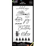 Arden Creative Studio Christmas Cheer Cardmaker Essentials 4x8 Inch Clear Stamp Set (ACSCD0033)