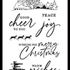 Arden Creative Studio Christmas Cheer Cardmaker Essentials 4x8 Inch Clear Stamp Set (ACSCD0033)