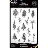 Arden Creative Studio Christmas Cheer Arboretum 4x6 Inch Clear Stamp Set (ACSCD0034)