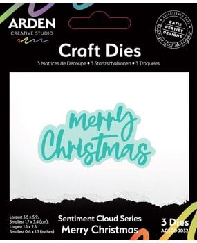 Arden Creative Studio Christmas Cheer Sentiment Cloud Merry Christmas Die Set (ACSCD0032) Arden Creative Studio Christmas Cheer Sentiment Cloud Merry Christmas Die Set (ACSCD0032)