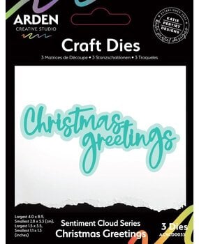 Arden Creative Studio Christmas Cheer Sentiment Cloud Christmas Greetings Die Set (ACSCD0033) Arden Creative Studio Christmas Cheer Sentiment Cloud Christmas Greetings Die Set (ACSCD0033)