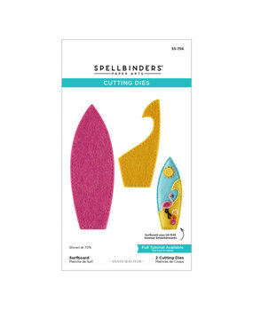 Spellbinders PRE-ORDER 3D Felt Décor Surfboard Dies (S5-756)
