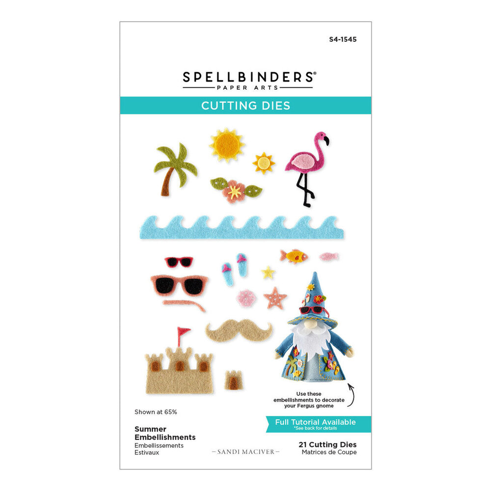 Spellbinders 3D Felt Décor Summer Embellishments Dies (S4-1545)