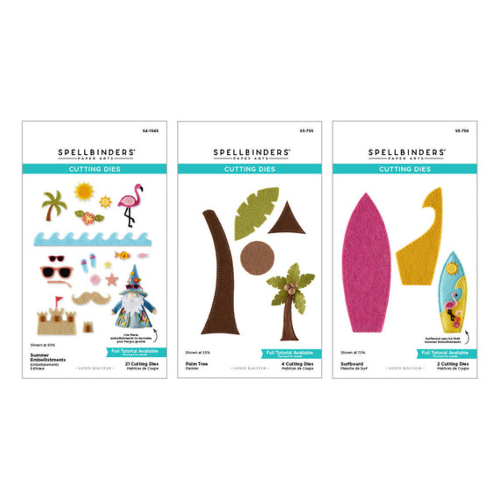 Spellbinders 3D Felt Décor Summer I Want It All! Bundle (BD-1109)