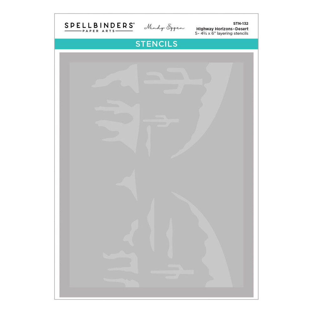 Spellbinders Classic Road Legends 2.0 Highway Horizons-Desert Layered Stencil (STN-132)