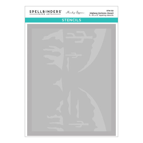 Spellbinders Classic Road Legends 2.0 Highway Horizons-Desert Layered Stencil (STN-132)