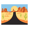 Spellbinders Classic Road Legends 2.0 Highway Horizons-Desert Layered Stencil (STN-132)