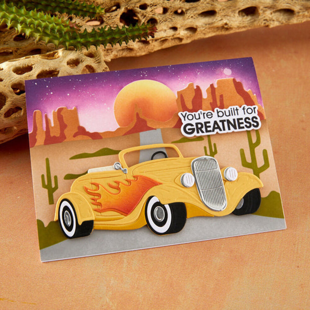 Spellbinders Classic Road Legends 2.0 Highway Horizons-Desert Layered Stencil (STN-132)