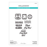 Spellbinders PRE-ORDER Classic Road Legends 2.0 Road Trip Adventures Sentiments Stamp & Die Set (SDS-229)