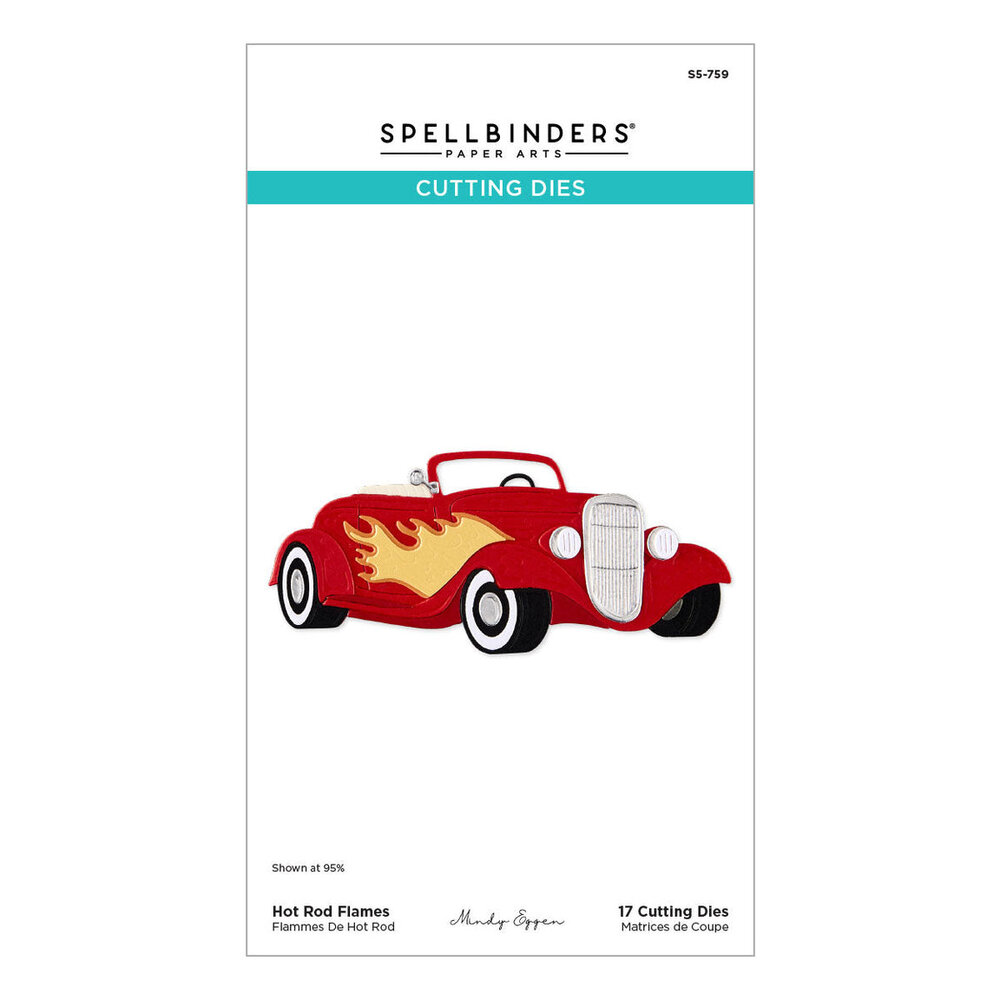 Spellbinders Classic Road Legends 2.0 Hot Rod Flames Dies (S5-759)