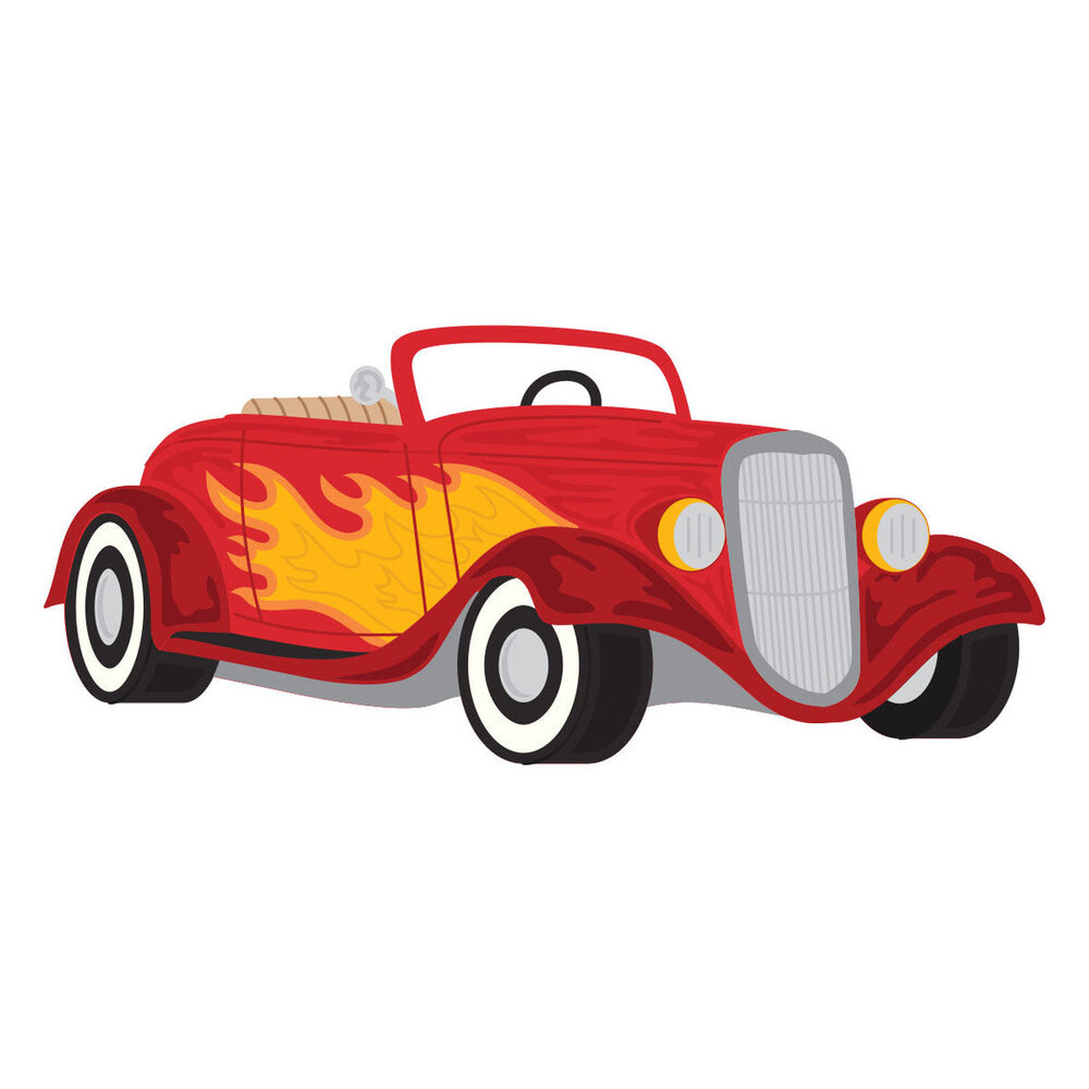 Spellbinders Classic Road Legends 2.0 Hot Rod Flames Dies (S5-759)