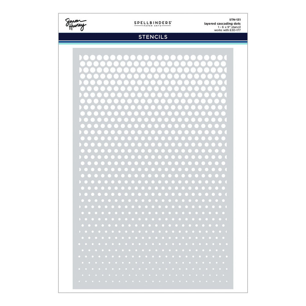 Spellbinders Cascading Coneflowers Cascading Dots Layered Stencil (STN-131)