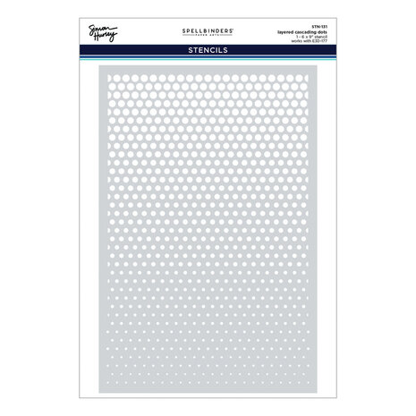 Spellbinders Cascading Coneflowers Cascading Dots Layered Stencil (STN-131)