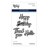 Spellbinders PRE-ORDER Cascading Coneflowers Big & Bold Sentiments Dies (S4-1539)