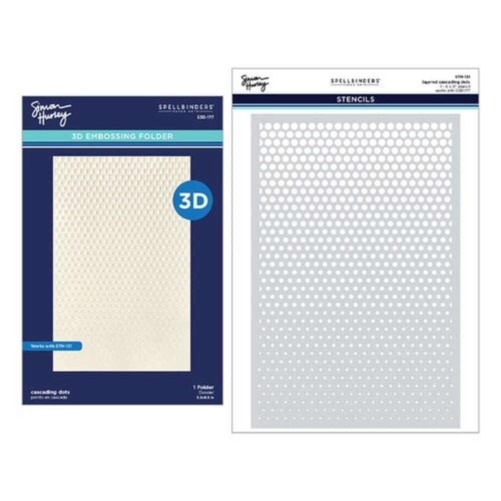 Spellbinders Cascading Coneflowers Cascading Dots 3D Folder and Stencil Bundle (BD-1089) Spellbinders Cascading Coneflowers Cascading Dots 3D Folder and Stencil Bundle (BD-1089)