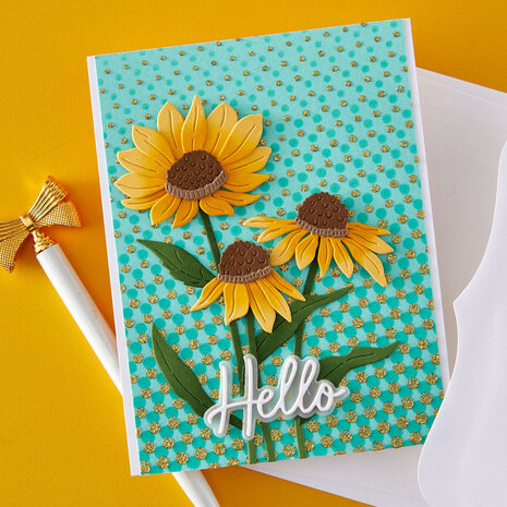 Spellbinders Cascading Coneflowers Cascading Dots 3D Folder and Stencil Bundle (BD-1089) Spellbinders Cascading Coneflowers Cascading Dots 3D Folder and Stencil Bundle (BD-1089)