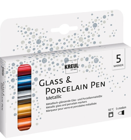 KREUL Glass & Porcelain Pen Metallic (5pcs) (16430)