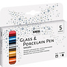 KREUL Glass & Porcelain Pen Metallic (5pcs) (16430)