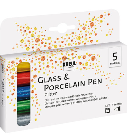 KREUL Glass & Porcelain Pen Glitter (5pcs) (16530)